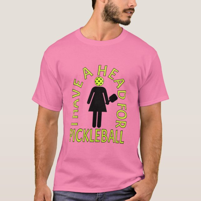 T-shirt Drôle Pickleball femmes T- (Devant)
