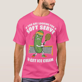 T-shirt Drôle Pickleball Jouer Pickle Tennis Soft Sert