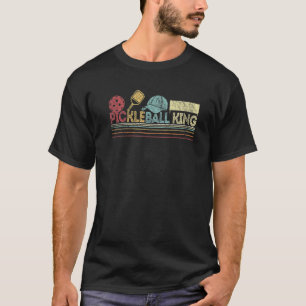T-shirt Drôle Pickleball King Pickleball Lecteur Dink Retr