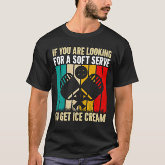 T-shirt Drôle Pickleball Soft Sert glace Crème Pickleball