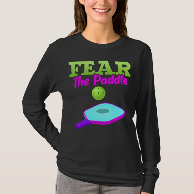 T-shirt Drôle Pickleball Sport Paddle (Devant)