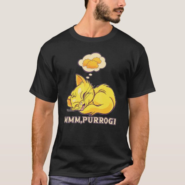 T-shirt Drôle Pierogi Chat Polonais Nourriture Pologne Pol (Devant)