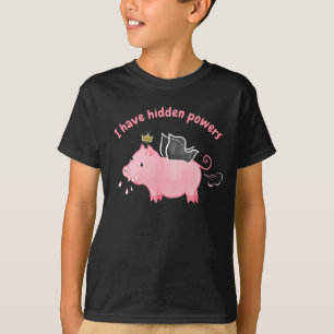 T-shirt Drôle Pig Fairy Cartoon - Joli Flying Pig Magie