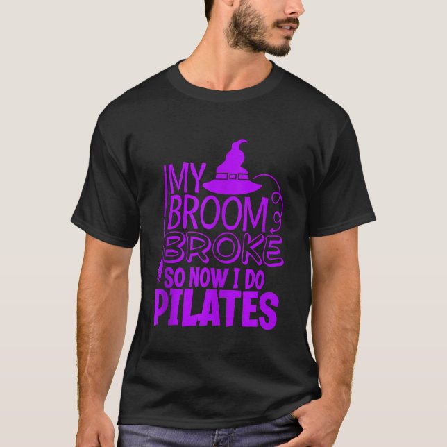 T-shirt Drôle Pilates Halloween Gym Exercice Sorcières Cas (Devant)