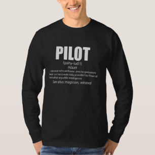 T-shirt Drôle Pilote Définition Aviation Hommes Pour Père 