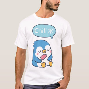 T-shirt Drôle Pingouin mignon dit Flocon de neige frais