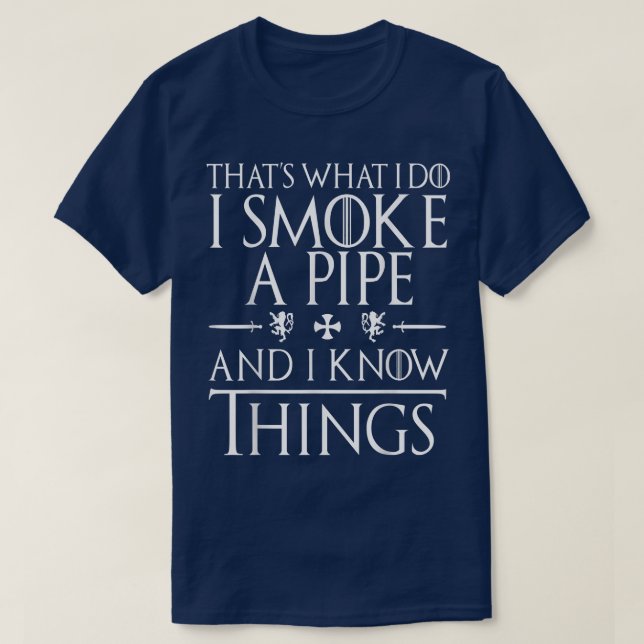 T-shirt Drôle Pipe Fumer T's Cadeaux  (Design devant)