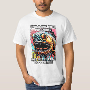 T-shirt Drôle Piranha Dit Hilarious Swimming Joote Citatio
