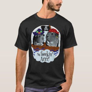 T-shirt Drôle Pirate mignon Guinée Chiens Wheek Squad Dit
