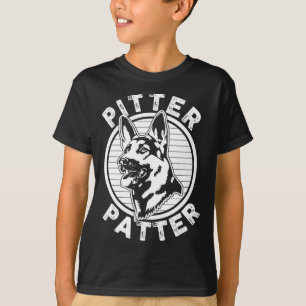 T-shirt Drôle Pitter Patter - Chien Berger Allemand Chien