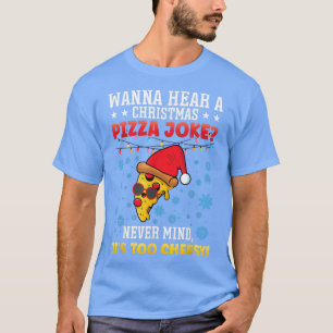 T-shirt Drôle Pizza de Noël Plaisanterie Santa Claus Trop 