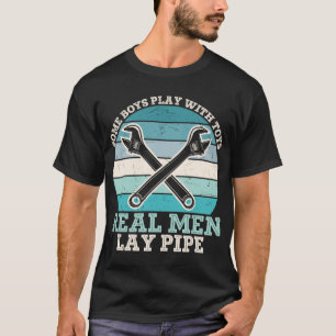 T-shirt Drôle-Plomber-Réel-Homme-Lay