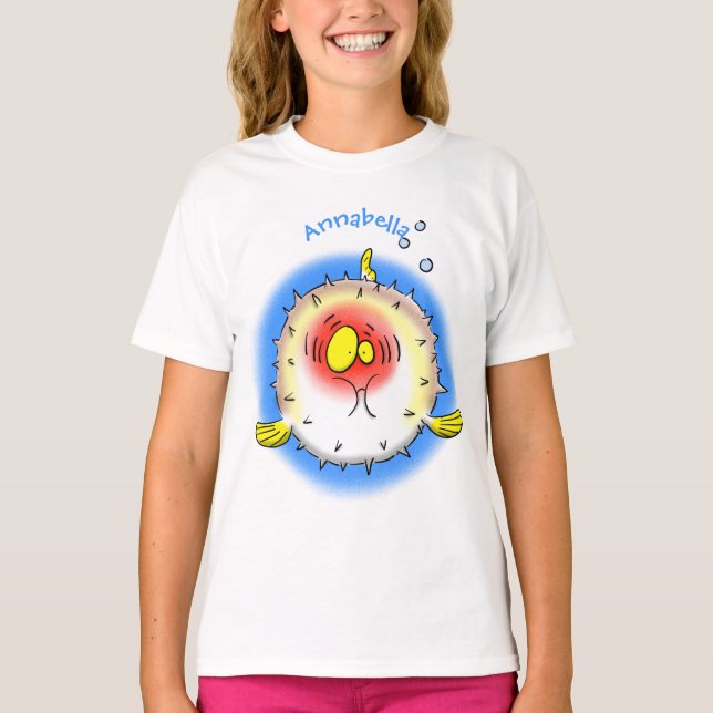 T-shirt Drôle poisson poivron porc-épic caricature poisson (Devant)