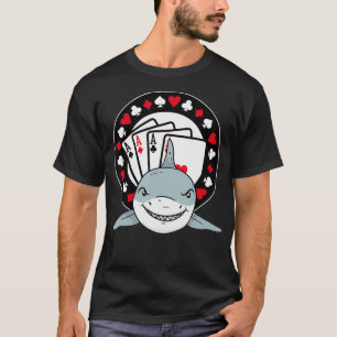 T-shirt Drôle Poker Shark Teas Holdem Lucky Poker