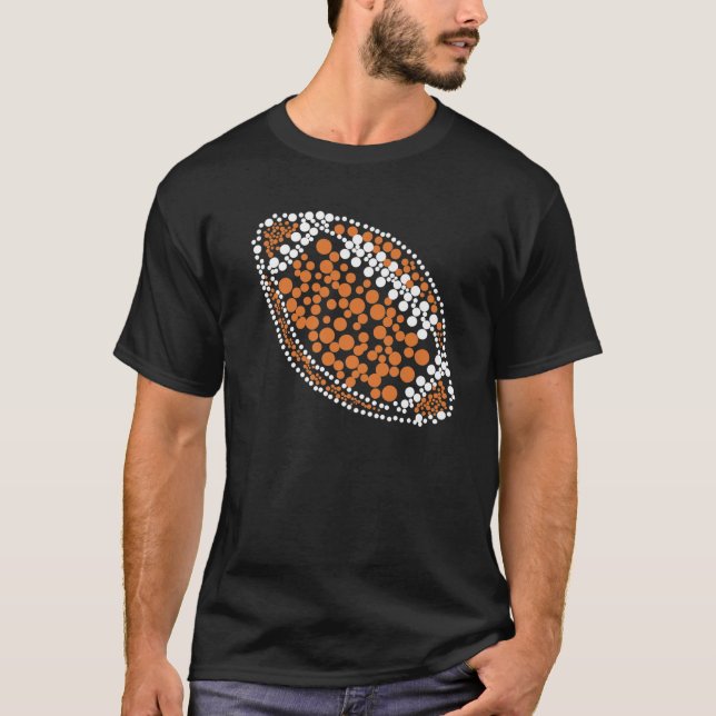 T-shirt Drôle Polka Dot joueur de football international (Devant)