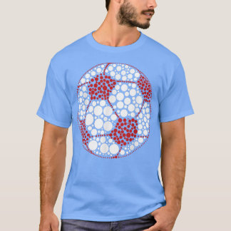 T-shirt Drôle Polka Dot joueur de soccer