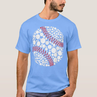 T-shirt Drôle Polka Dot Lover Joueur de baseball Internati