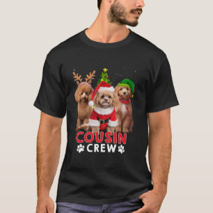 T-shirt Drôle Poodle Cousin Crew Christmas Tree Xmas Chien