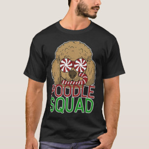 T-shirt Drôle Poodle Squad chien de Noël meilleurs amis co