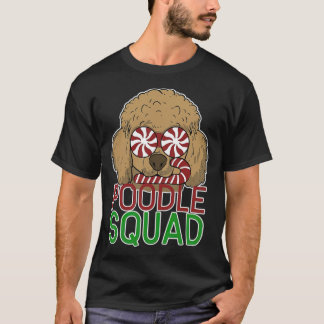 T-shirt Drôle Poodle Squad chien de Noël meilleurs amis co