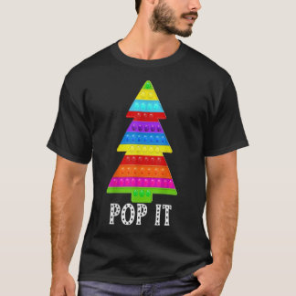 T-shirt drôle pop it fidget jouet pour Noël 2021 arbre de