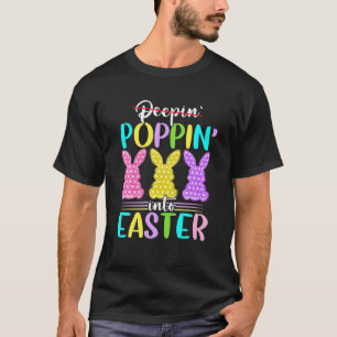 T-shirt Drôle Poppin dans le lapin de Pâques Filles de Pâq