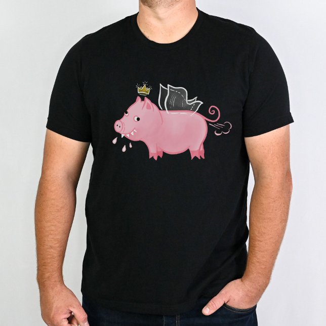 T-shirt Drôle porc fée fermier dessin animé animal humour (Créateur téléchargé)