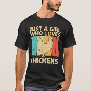 T-shirt Drôle Poulet Art Pour Filles Maman Poulet Agricole