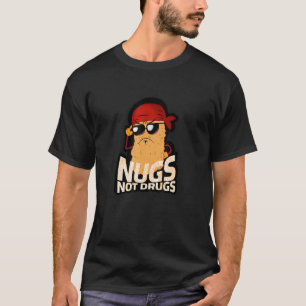 T-shirt Drôle Poulet Nugget - Poumons pas drogues