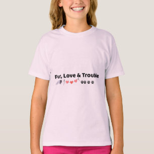 T-shirt drôle pour amateur d'animaux Fur Love & Tr