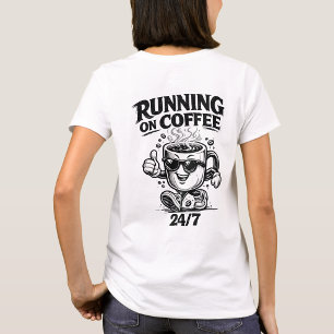 T-shirt drôle pour amateur de café fonctionnant au