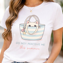 T-shirt drôle pour chat introverti Ne me percevez 