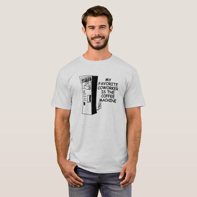 T-shirt drôle pour collègue de machine à café (Devant entier)