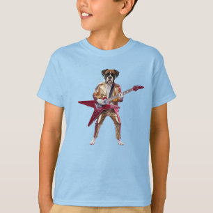 T-shirt drôle pour enfants de boxeur rock star