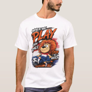 T-shirt drôle pour fan de football Lion Hollande
