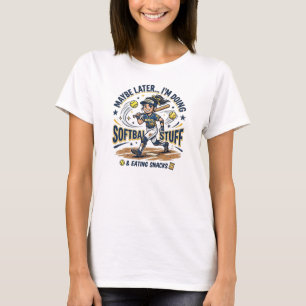 T-shirt drôle pour fille de softball