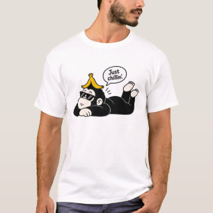 T-shirt drôle pour homme - Gorille décontracté - H