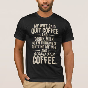 T-shirt drôle pour mari amateur de café et d'humou