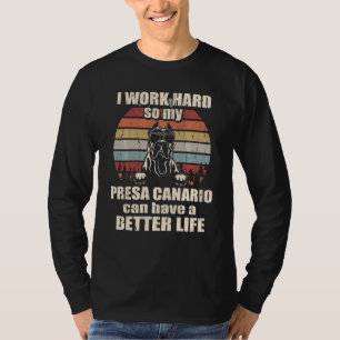 T-shirt Drôle Pour Presa Canario Lover Je Travaille Beauco