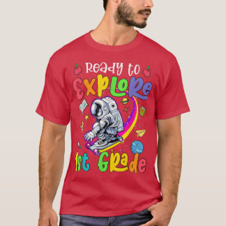 T-shirt Drôle Prêt à explorer Astronaute de 1ère année Ret