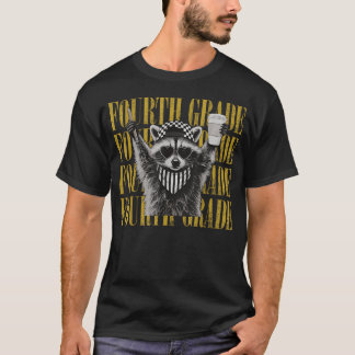 T-shirt Drôle Professeur de Quatrième Année Raton Laveur S