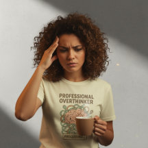 Drôle professionnel Overthinker Cartoon de cerveau