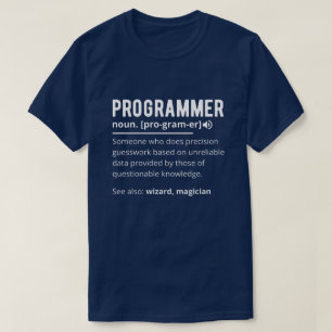 T-shirt Drôle Programmer Code Développeur Définition