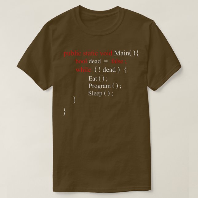 T-shirt Drôle Programmeur Informatique Manger Sleep Code 3 (Design devant)