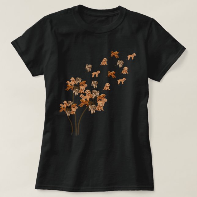 T-shirt Drôle propriétaire de caniche Amoureux des chiens  (Design devant)