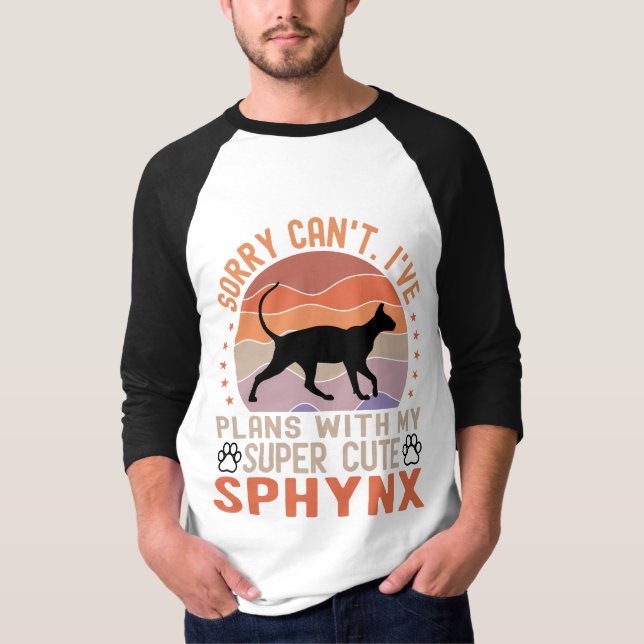 T-shirt Drôle propriétaire de Sphynx ont des plans avec Sp (Devant)