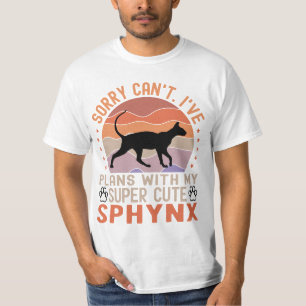 T-shirt Drôle propriétaire de Sphynx ont des plans avec Sp
