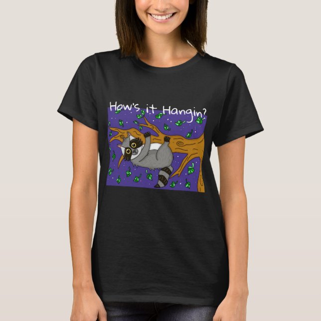 T-shirt Drôle Raccoon, comment ça se passe ? (Devant)