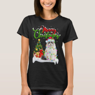 T-shirt Drôle Ragdoll Amoureux des chats Xmas Éclairage Ra