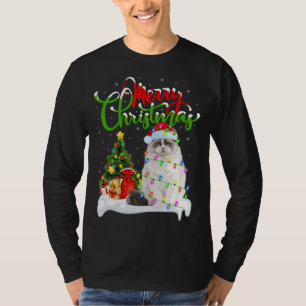 T-shirt Drôle Ragdoll Amoureux des chats Xmas Éclairage Ra